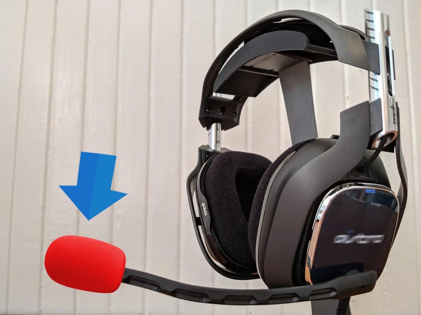 LEFXMOPHY A40 TR Pop Filter Replacement for Astro A20 A30 A40 A50 A40TR Gaming Headset Microphone Red Foam Windscreen Mic Cover, 3-Pack