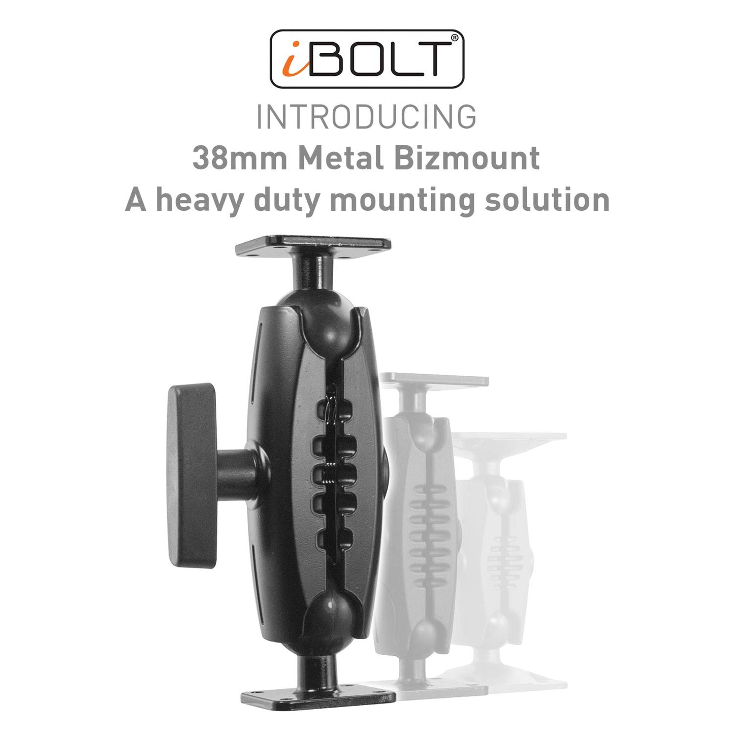 iBOLT TabDock Lock'n Dock 38mm Bizmount - Heavy Duty Industrial Metal Locking Drill Base Mount for All 7"-10" Tablets - for Commercial Use