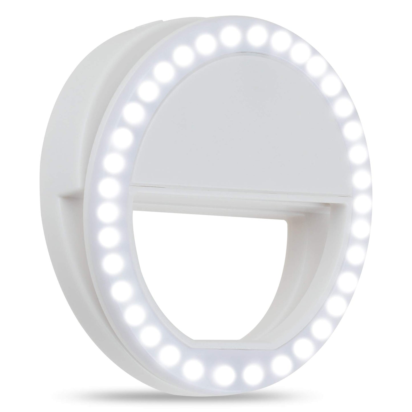Selfie Ring Light,HONGDAYI Clip-on Selfie Light for Phone Camera 3-Level Brightness Small Mini LED Ring Light