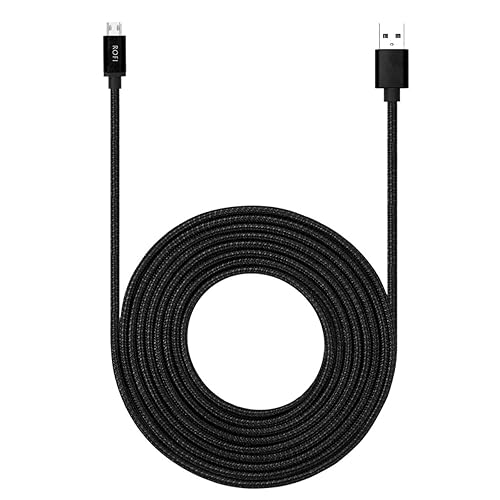 Micro USB Cable 15ft with 3A Fast Charging, Extra Long and Extremely Durable Nylon Braided Charger Cord for Galaxy S7/S6/J8/J7 Note…