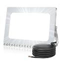Viugreum 100W LED Flood Light, 8000LM Super Bright Outdoor Floodlights, New Slim Design, IP67 Waterproof Daylight White (6000-6500K), Security Wall