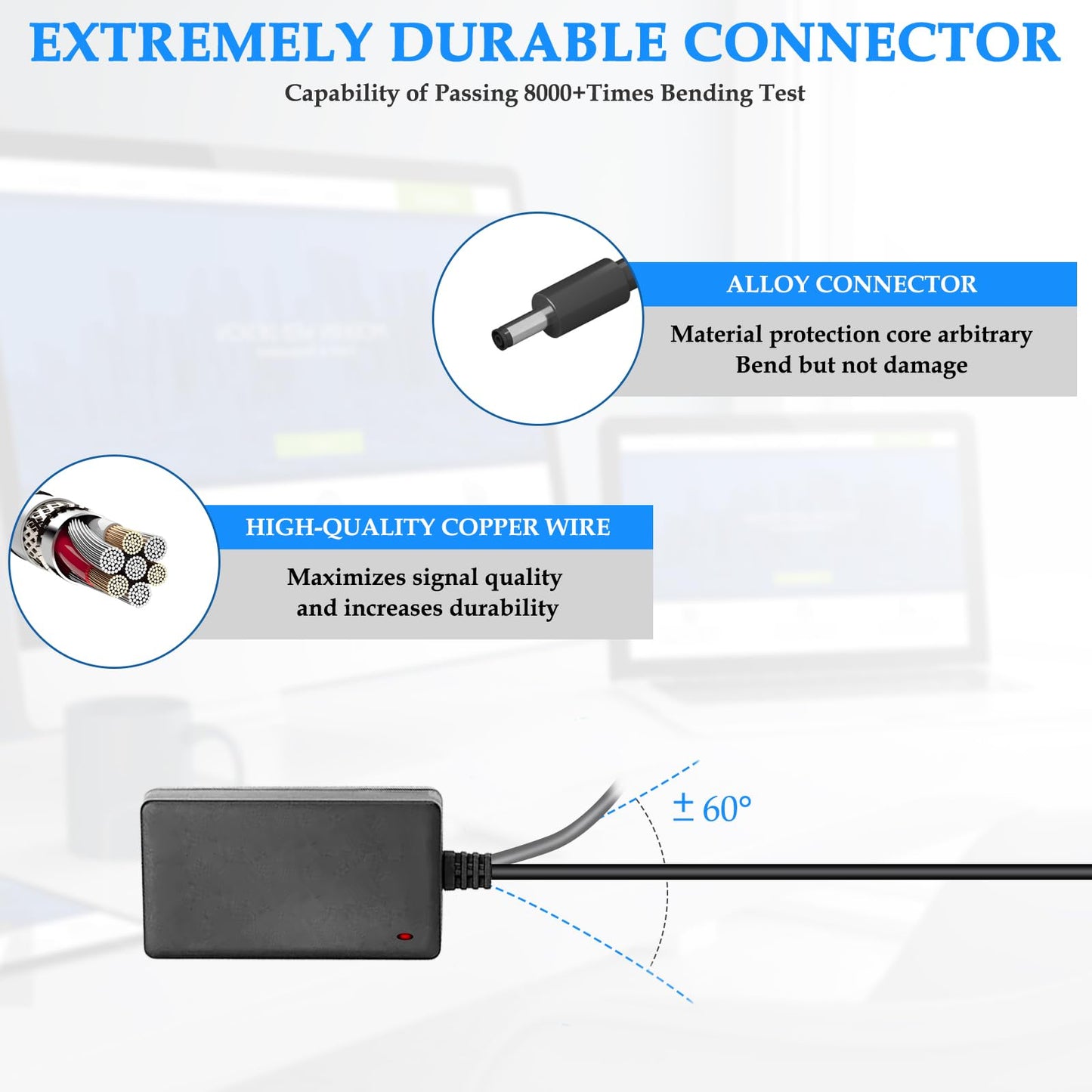 13.5V Charger for VacLife VL189 VL188 H-106 H106 VL106 H-111 VL706 Cordless Handheld Vacuum Cleaner Power Supply Adapter Cord