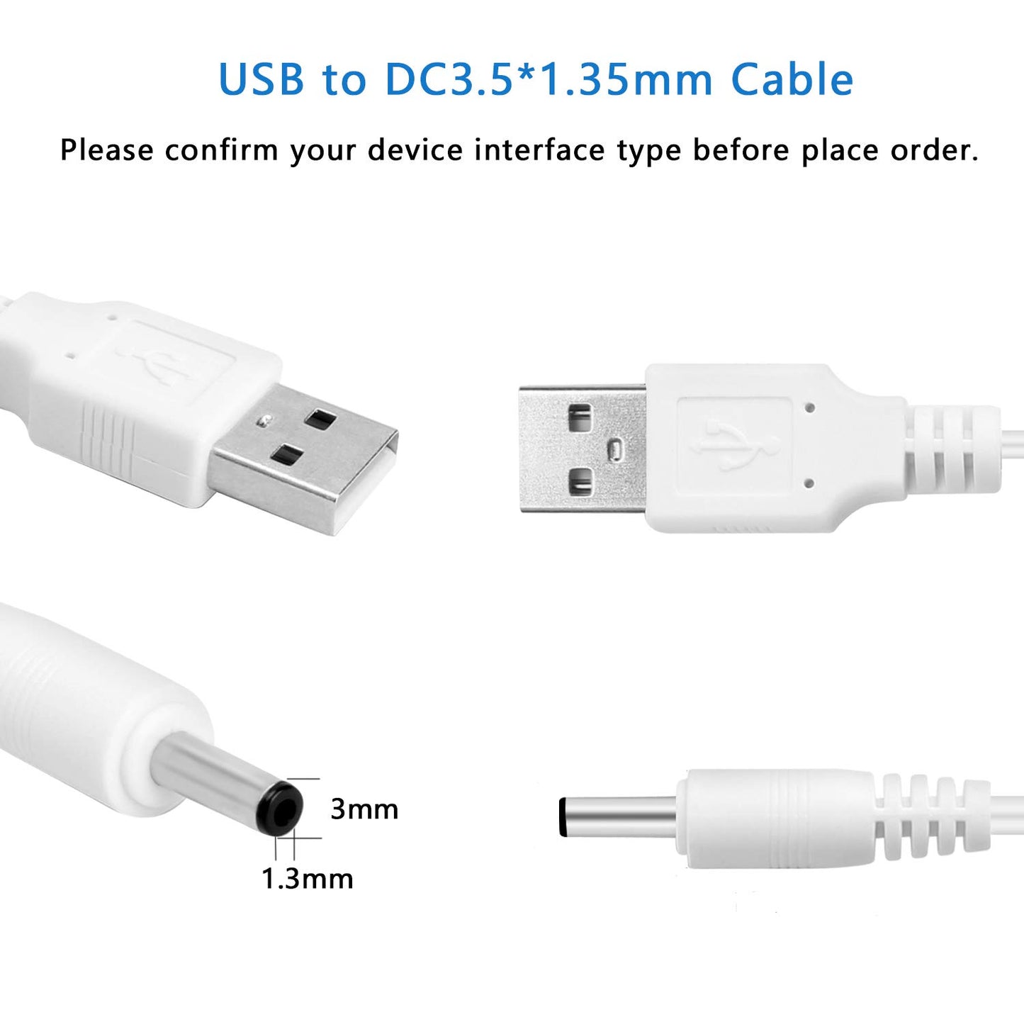 HARBENDI Replacement Charger Cord for LELO Gigi/Gigi 2, Mia, Mona/Mona 2 / Mona Wave, Lna Wave, Ora/Ora 2, Lily/Lily 2, Liv/Liv 2, FOREO Luna Series