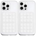 Anteel 2 Pack Silicone Suction Phone Case Adhesive Mount, Upgraded Thickened and Enhanced Suction Power Sticky Phone Grip, Hands-Free Sticky Phone
