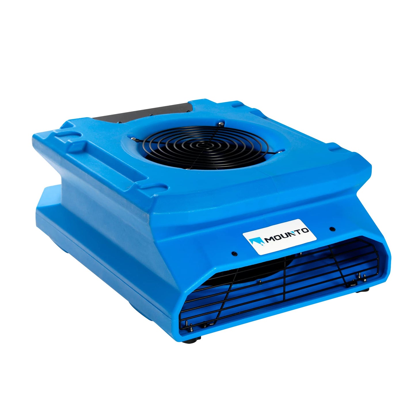 MOUNTO 1/4 HP 1200 CFM Low Profile Air Mover, 2-Speed Carpet Dryer Floor Fan with Dual GFCI Outlets, Stackable Lightweight Blower for Water Damage