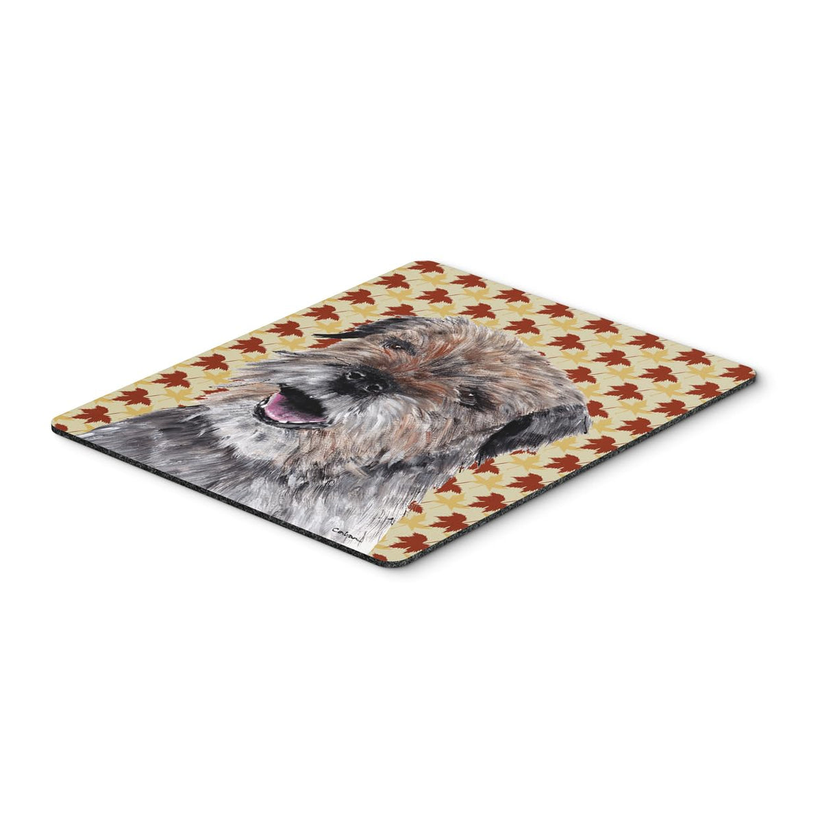 Caroline's Treasures SC9543MP Border Terrier Fall Leaves Mouse Pad, Hot Pad or Trivet for Home Office Gaming Working Computers Laptop Mouse
