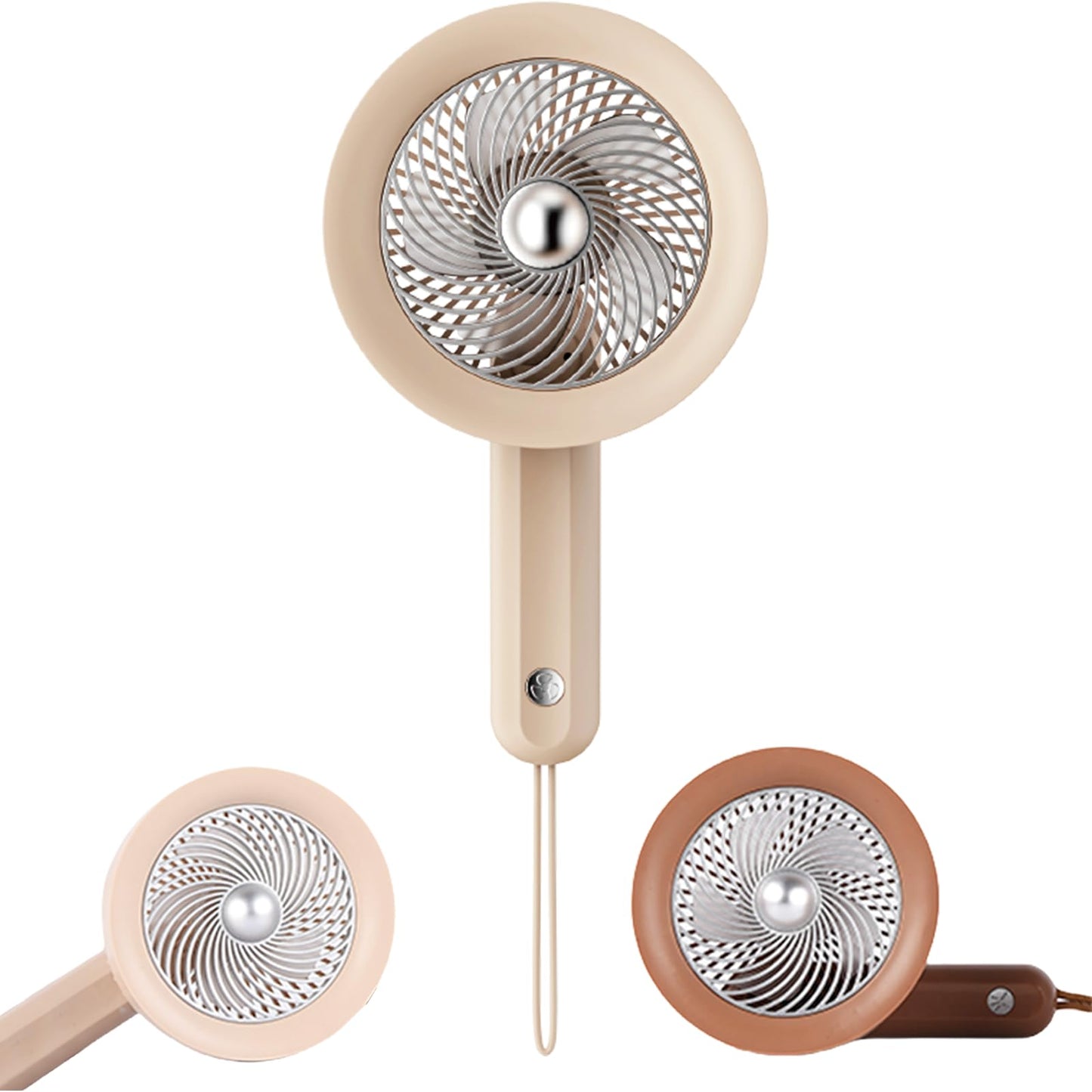 Ericfavre Portable Fan For Travel, 3 IN 1 USB Rechargeable Handheld Mini Fan For Women, Personal Portable Small Fans Foldable Cute Design 6 Speed Wind