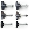 ThtRht 6 Pack Tripod Stand Height Adjustable Wing Knobs with Bolts Screws and Nuts Replacement Pole Tightening Knobs for Ipad Tripod Stand Tablet