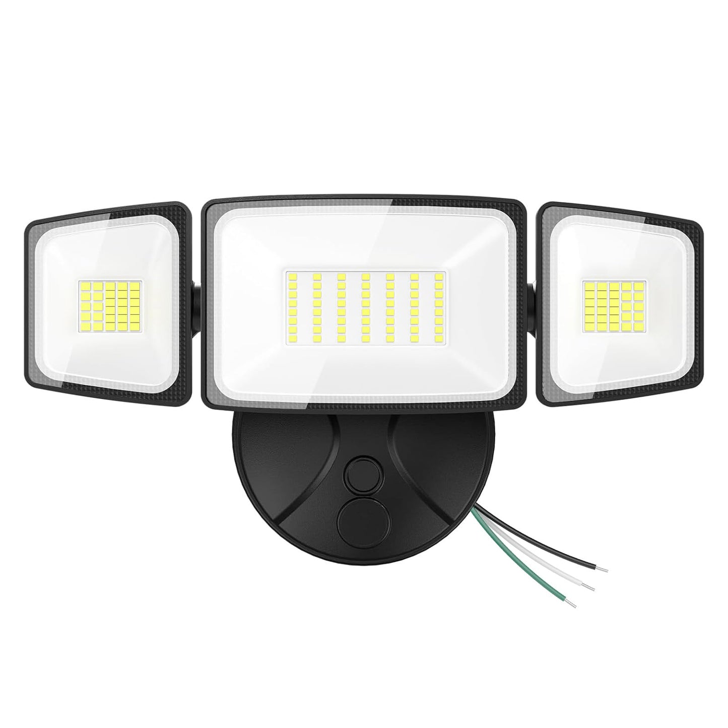 Onforu 75W Flood Lights Outdoor, 7000LM Brightness Security Lights Switch Controlled, 3 Adjustable Heads, IP65 Waterproof, 6500K Wall Mount Exterior