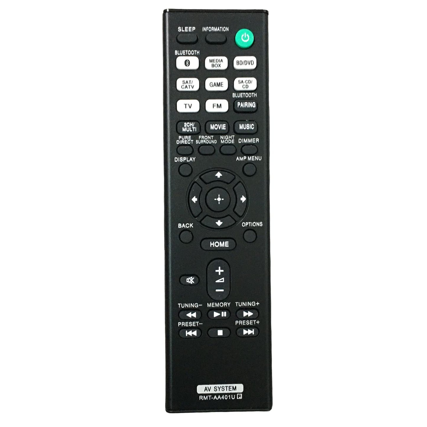 Replacement Remote Control RMT-AA401U Compatible for Sony AV Multi Channel Receiver Home Theater AV Receiver STR-DH590 STR-DH790 149337011