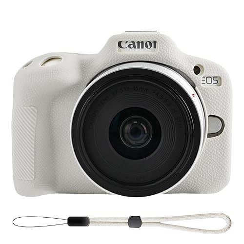 EONORY EOSR50 EOS R50 Camera Case Accessories Kit, Lightweight Silicone Protective Case with Strap Wrist, Anti-Scratch Slim Fit Soft Cover for Canon