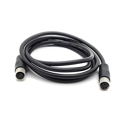 Elecbee M8 Cable Female to Female Straight Double Ended Cable Cordsets (A Code 4 Pin 1M/3.3ft Cable)