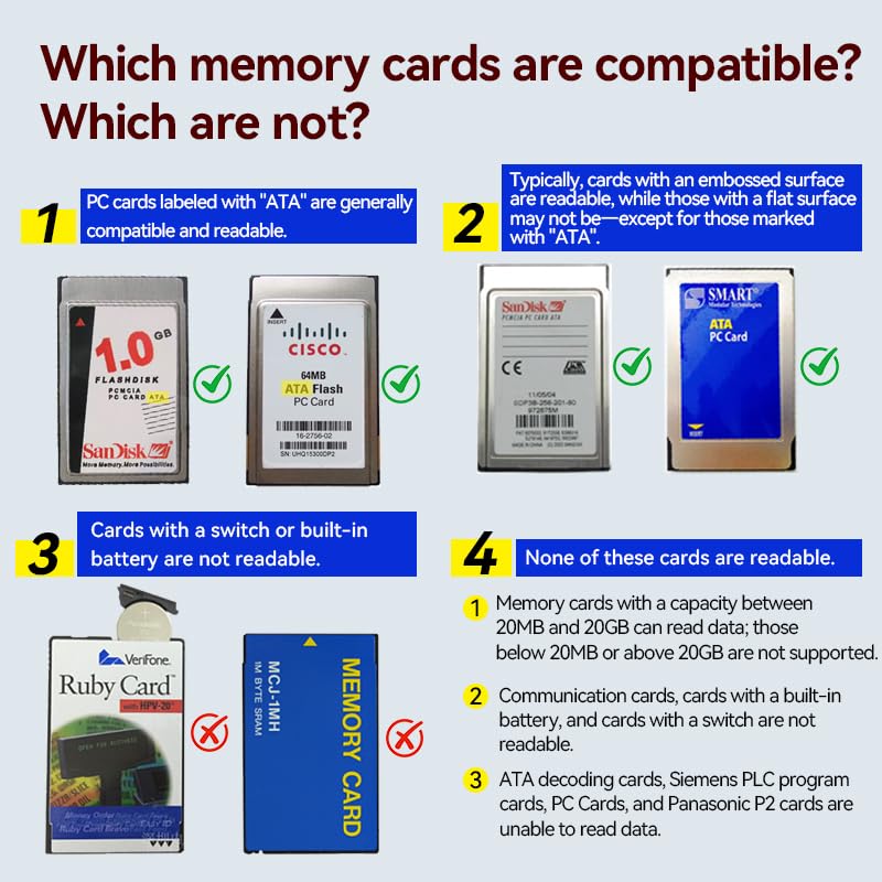 SPENFiLY USB 2.0 PCMCIA Card Reader - PC?Card ATA & ATA Flash Mass Storage Support USB PCMCIA Reader