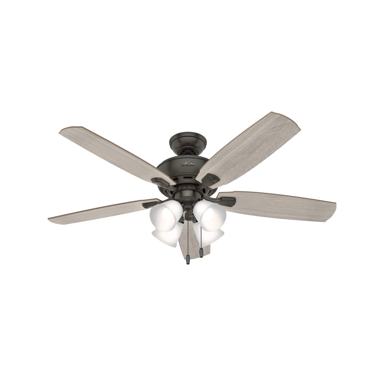 Amberlin Indoor Ceiling Fan with LED Light and Pull Chain Control