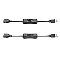PNGKNYOCN 20cm Male to Female USB Cable with On/Off Switch, for USB Fan, LED Desk Lamp and Other Computer Peripheral Low-Power Electrical…