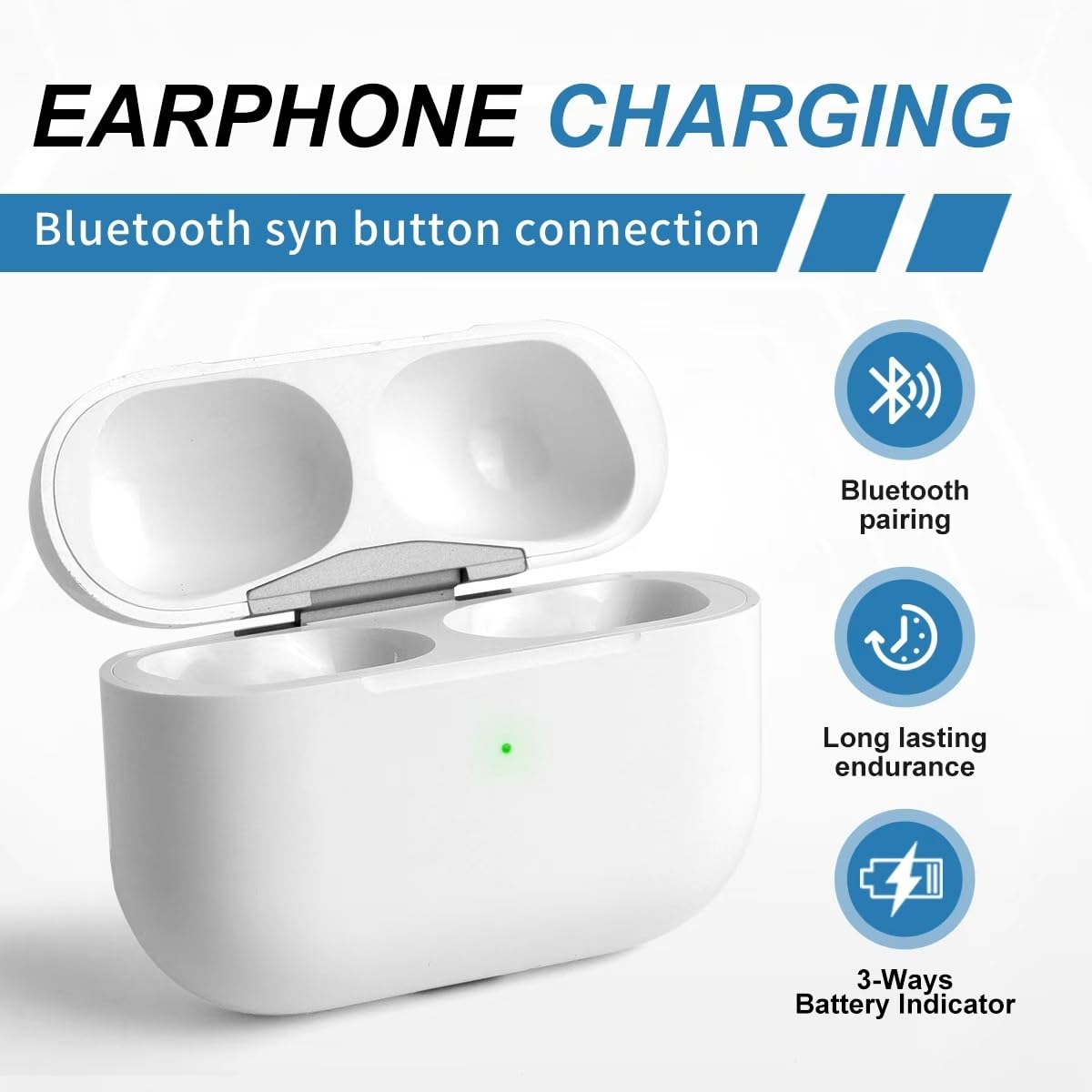 Replacement Charging Case for AirPods Pro 1st & 2nd Generation, USB-C Wireless Charging Case Compatible with Bluetooth Pairing Sync Button, No Earbuds