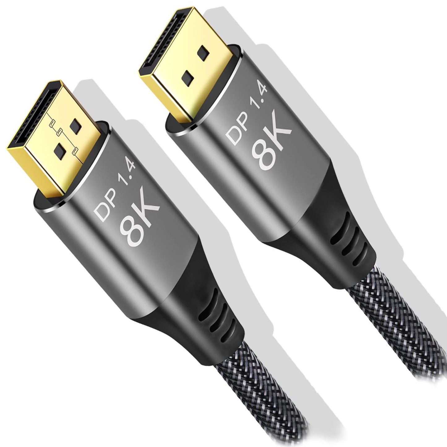 Angusplay 8K DisplayPort Cable 1.4 15ft / 5m, Ultra HD 4K 144Hz, 8K 60Hz, HBR3(7680x4320 Resolution) DP to DP, High Speed 32.4Gbps, Nylon Braided Long