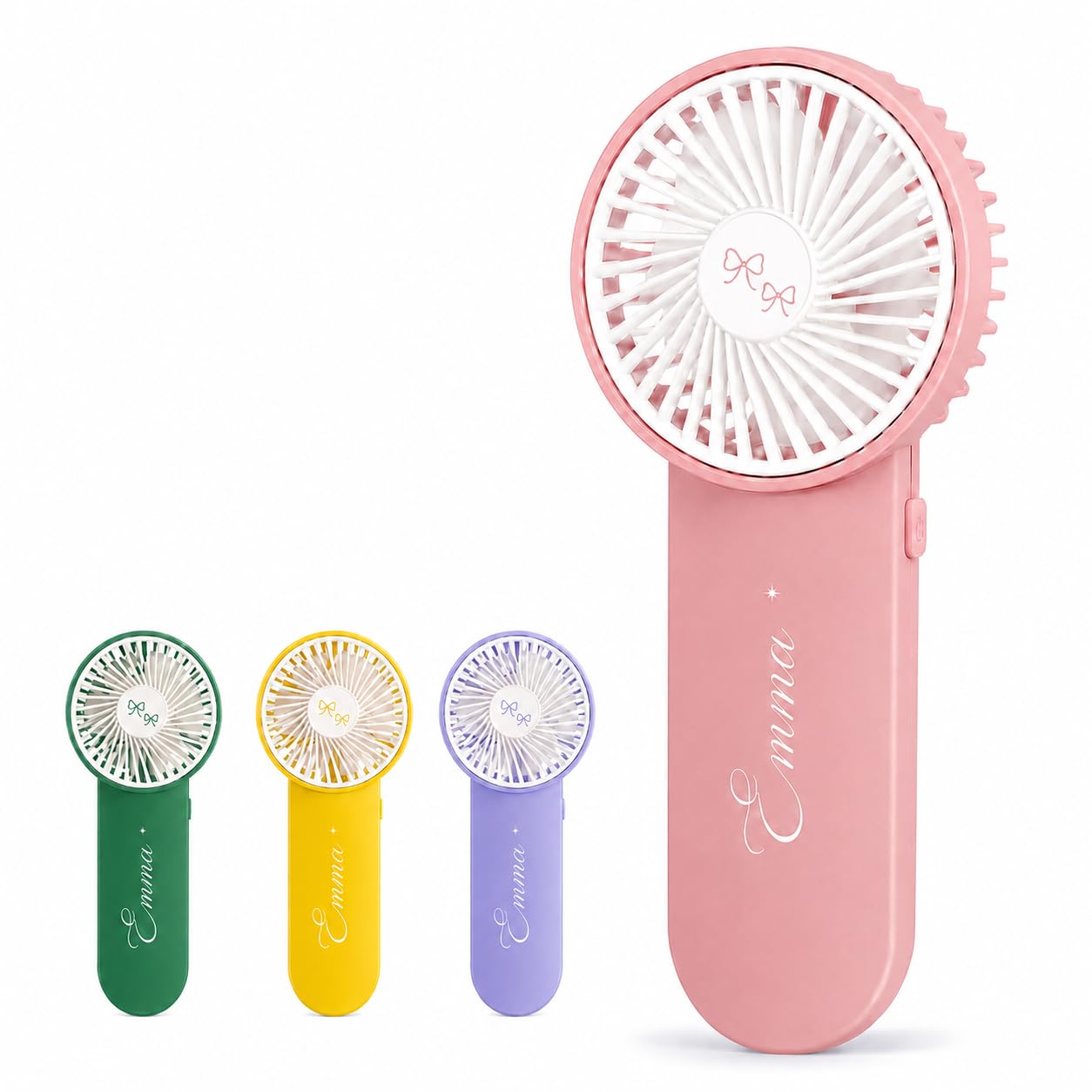 VKPOYNRO Custom Name Handheld Fan, Battery Travel Fan (No Built-In Battery), Hand/Hang Use. Ideal Wedding Bridesmaid & Women Party Gifts, Outdoor
