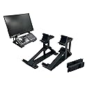 Iron Prints Stand for ATEM Mini Series + Thin Monitor (up to 33 mm) - 6 Cold Shoe Slots, 30 Degree Viewing Angle, Slip-On Design, Non-Slip Feet