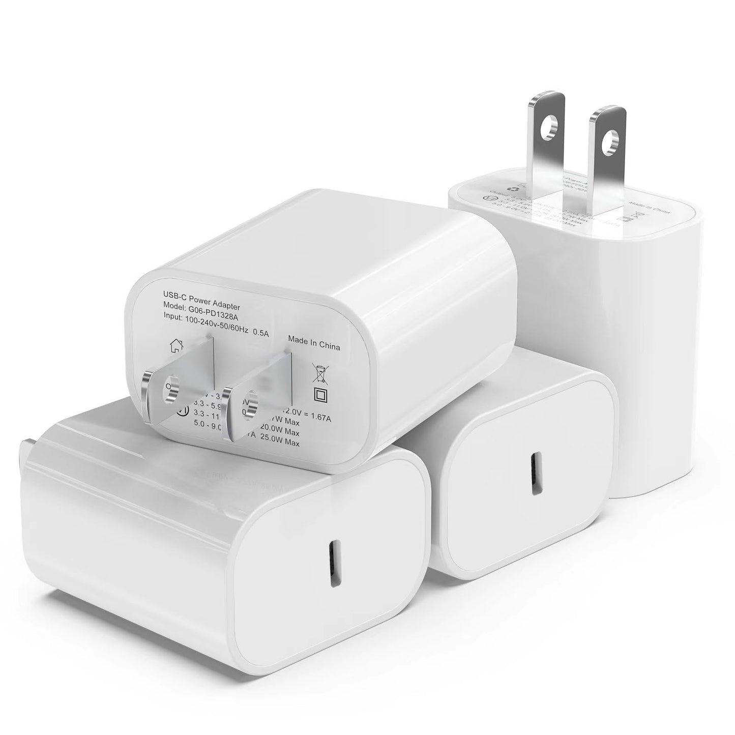 4Pack USB C Charger Block, iGENJUN 20W for Phone Fast Charger Wall Charger with PD 3.0, Compact Type C Power Adapter for Phone 17/16/15/14, Galaxy
