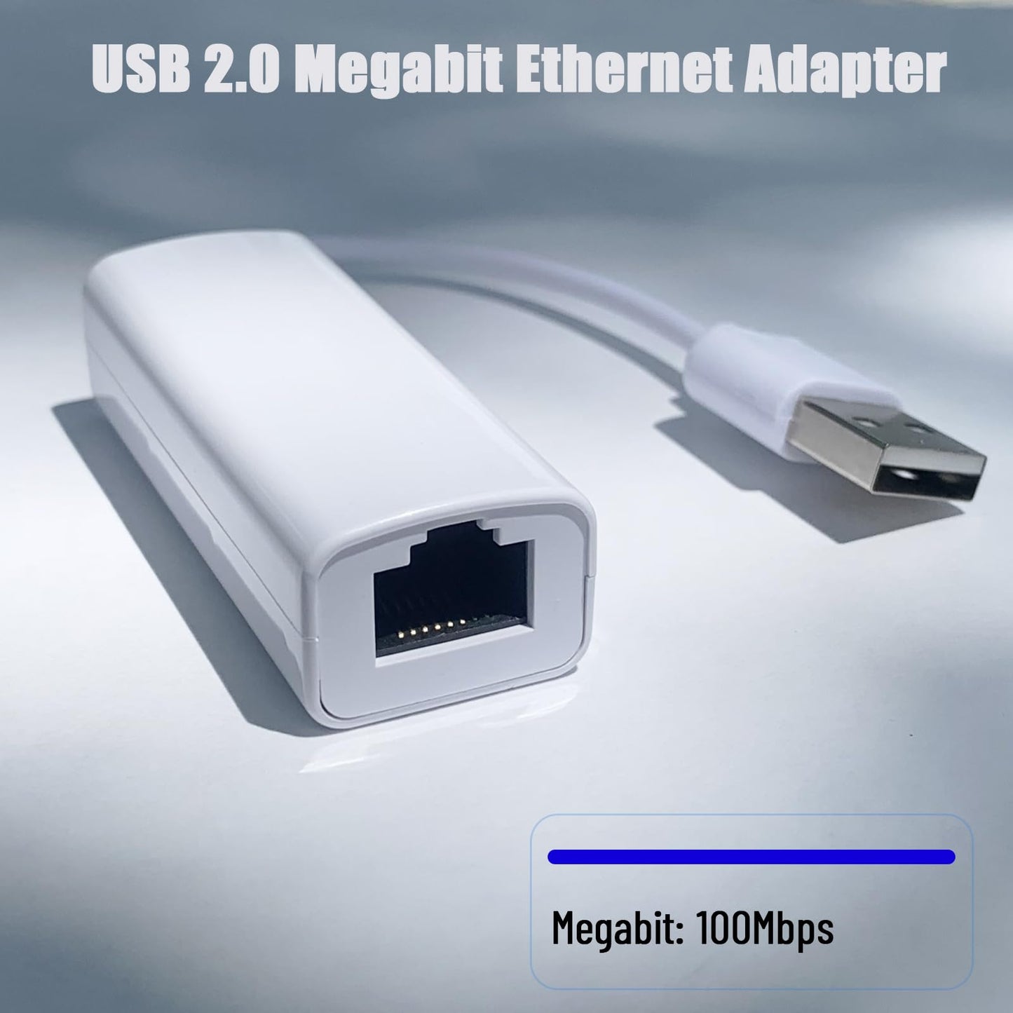 USB to Ethernet Adapter, Megabit Ethernet to USB Adapter for TV, Laptop