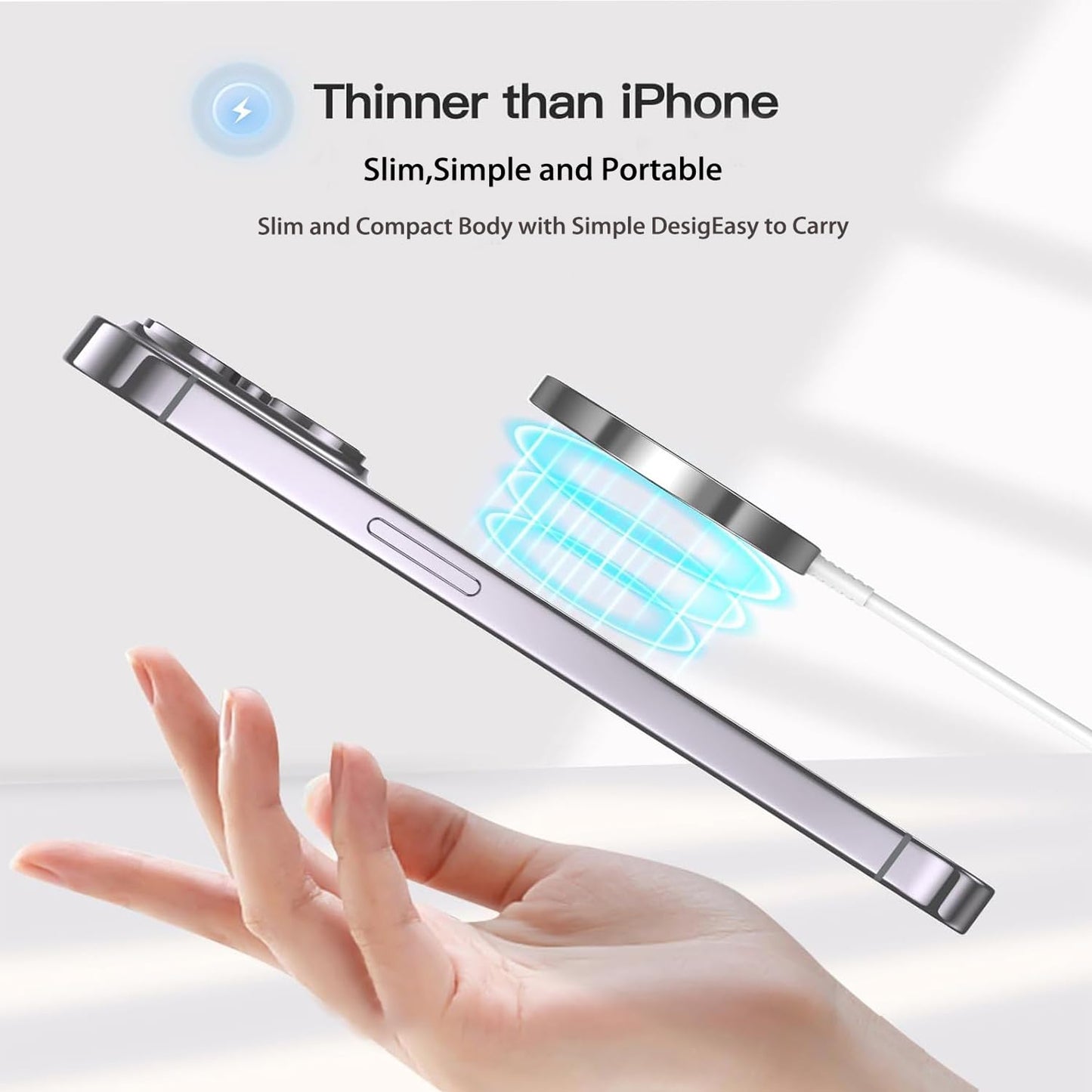 Magnetic Wireless Charger Fast Apple Mag-Safe Charger for iPhone 16 Pro Max/16 Pro/iPhone 15Pro Max/15 Plus/14/13/12/AirPods 3/2/Pro/Pro 2 Magnet
