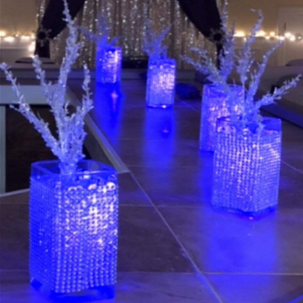 Zhiweikm Halloween Pumpkin Lights Decoration,Flameless Led Candles,Diveable Tea Light,Party Decorative Lights, Pack of 12, Blue