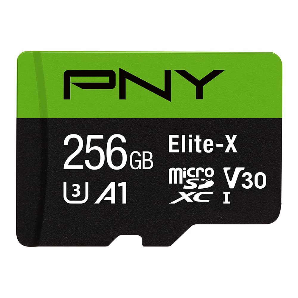 PNY 256GB Elite-X Class 10 U3 V30 A1 microSDXC Flash Memory Card