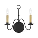 Livex Lighting 4492-04 Heritage 2-Light Wall Sconce, Black
