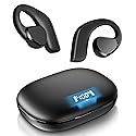 TTQ Open Ear Headphones, Bluetooth 5.3 Open Ear True Wireless Earbuds, Sports Earbuds with Earhooks, 60H Playtime, Wireless Charging Case & LED…