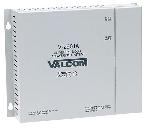 Valcom V-2901A Enhanced Single Door Answering Device That Activates Door Locks,White