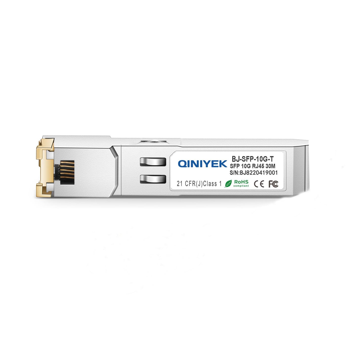 QINIYEK 10G SFP+ to RJ45 Module | 10Gbase-T Transceiver Compatible with Cisco, Ubiquiti, TP-Link, Meraki, Netgear and Open switches | CAT6a/7