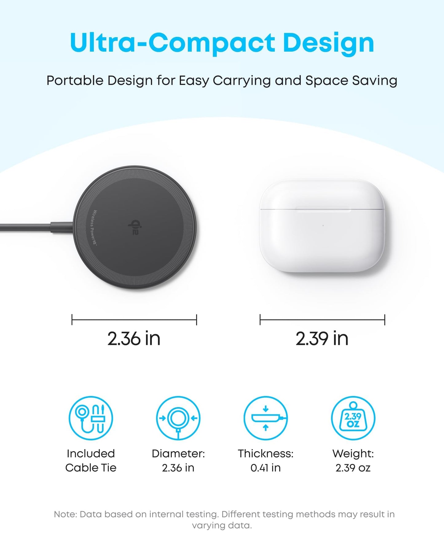 Anker Zolo Magnetic Wireless Charger, Qi2 Certified 15W MagSafe-Compatible Wireless Charging Pad, for iPhone 17/16/15 Series, AirPods, and More (Not