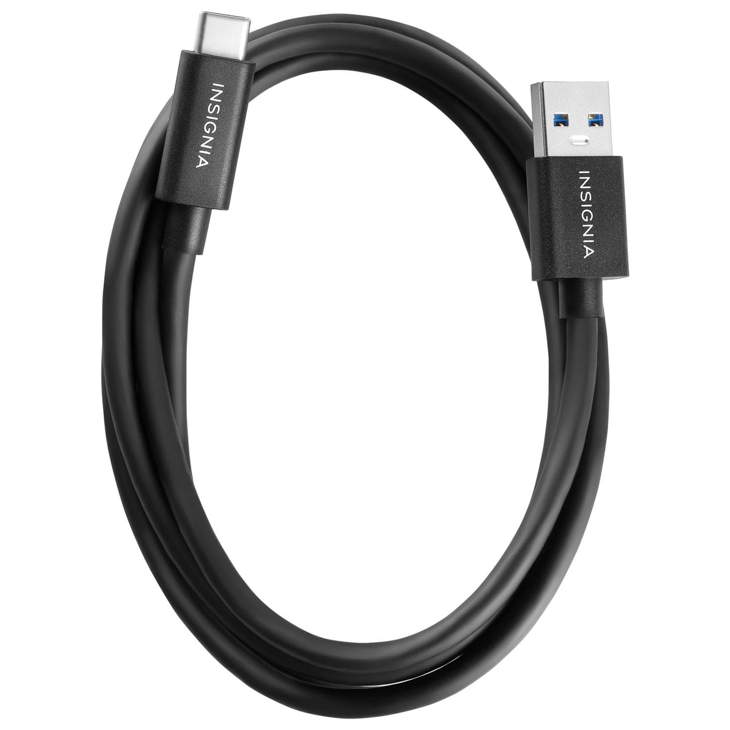 INSIGNIA USB Cables, 20Gbps High-Speed Charging & Data Sync, Braided Nylon, Compatible with MacBook, Laptop, iPhone, iPad, Android (3.3 ft (Black)