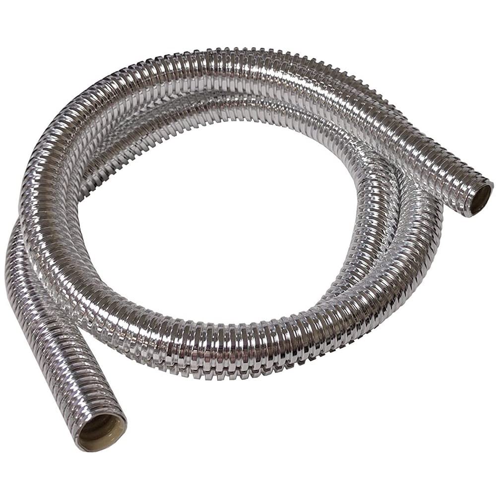 Bentley Harris ConvoShield Aluminized Nylon Wire Loom Tubing - 1/4" Inch Diameter - 39” Inch Long | Chrome Finish Wire Loom | High Temp.