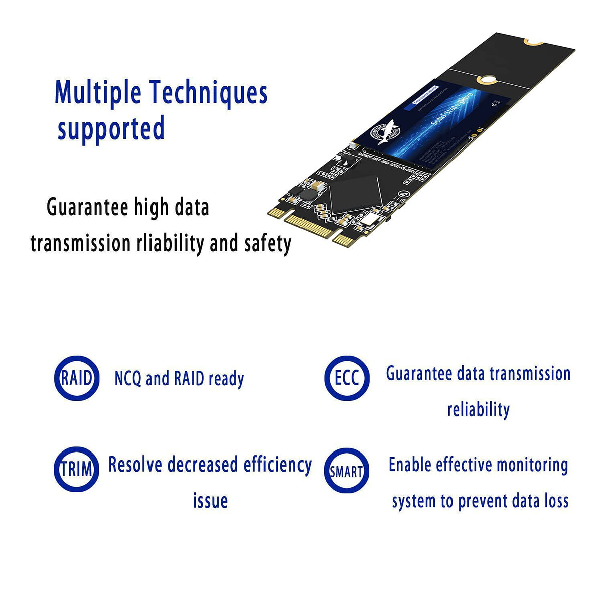 SSD SATA M.2 2280 500GB Dogfish Ngff Internal Solid State Drive High Performance Hard Drive for Desktop Laptop SATA III 6Gb/s Includes SSD 60GB 120GB