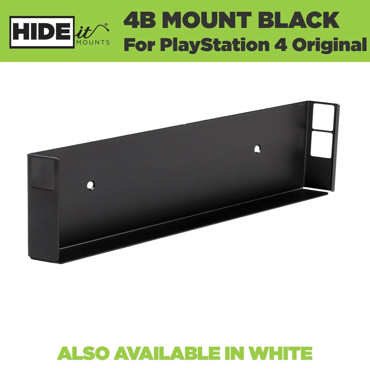 HIDEit 4 Mount (Black) - Original PS4 Wall Mount - Made in the USA