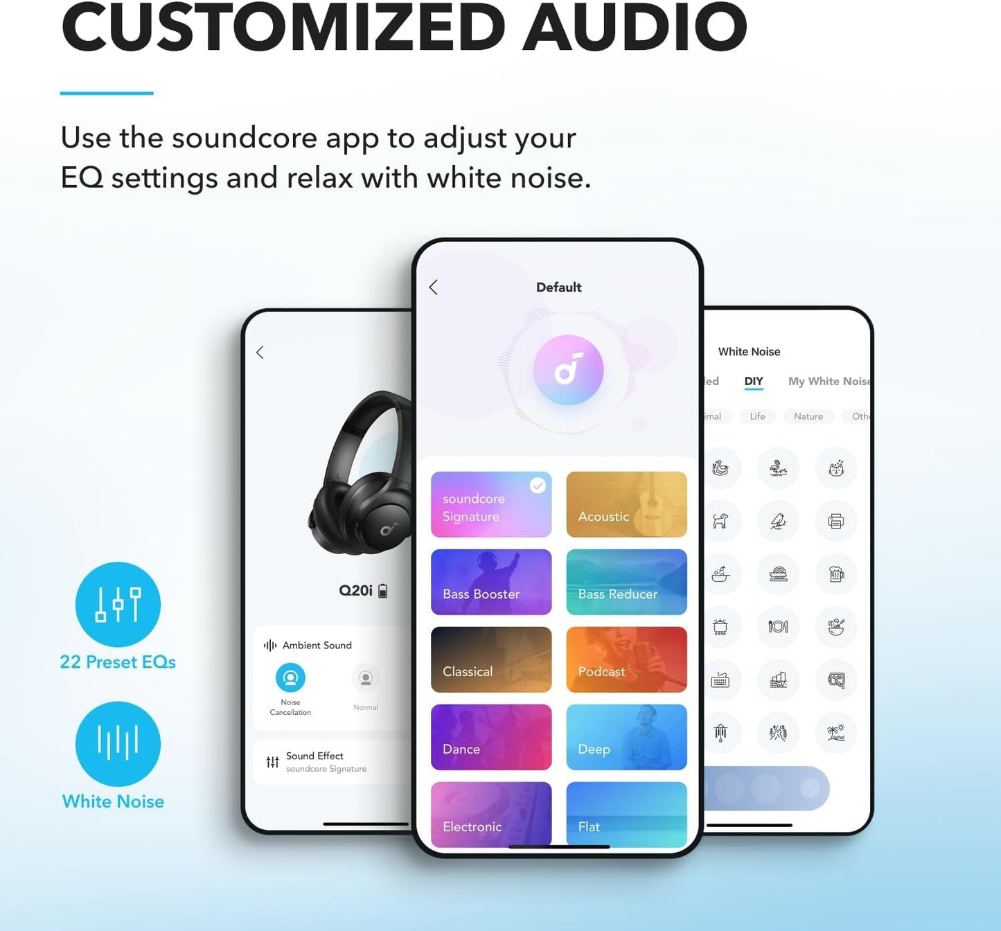Soundcore by Anker Q20i Hybrid Active Noise Cancelling Headphones, Renewed