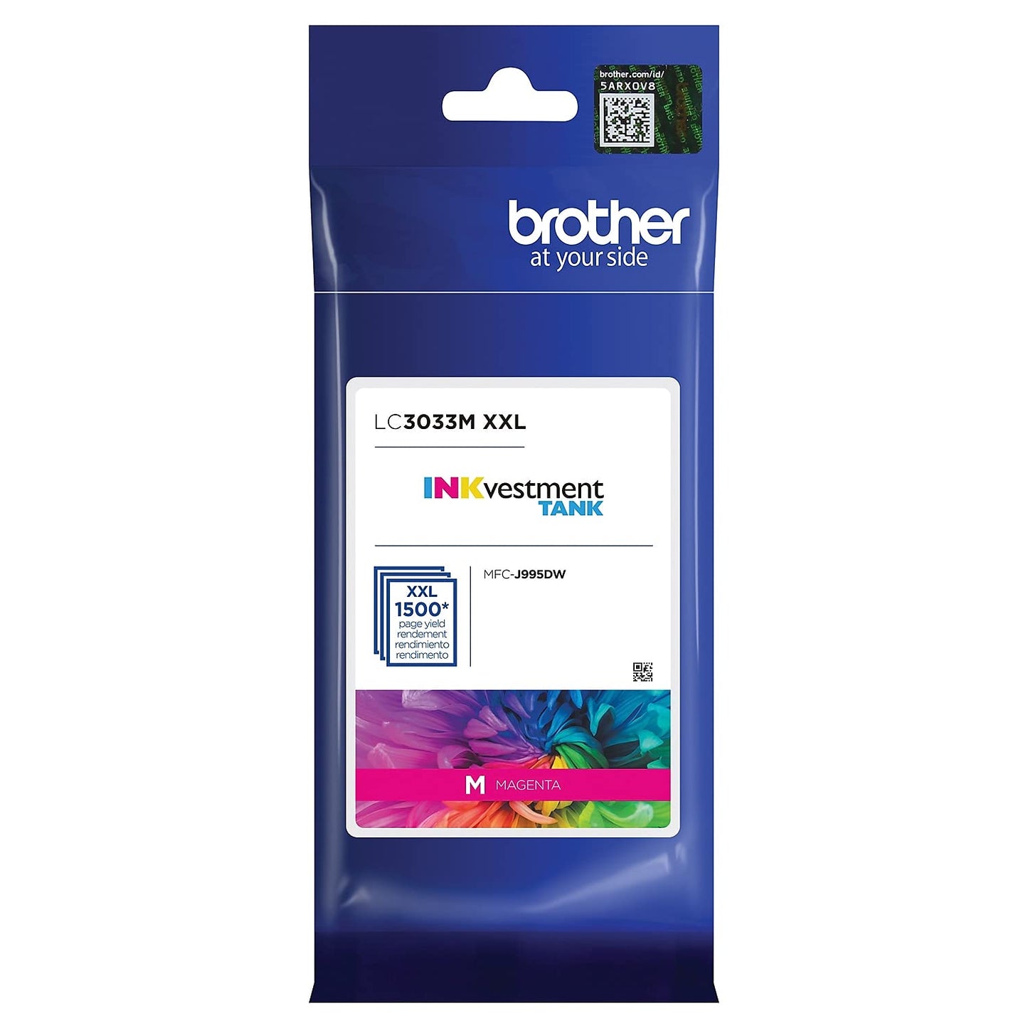 Brother Genuine LC3033M, Single Pack Super High-Yield Magenta INKvestment Tank Ink Cartridge, Page Yield Up to 1,500 Pages, LC3033, Amazon Dash