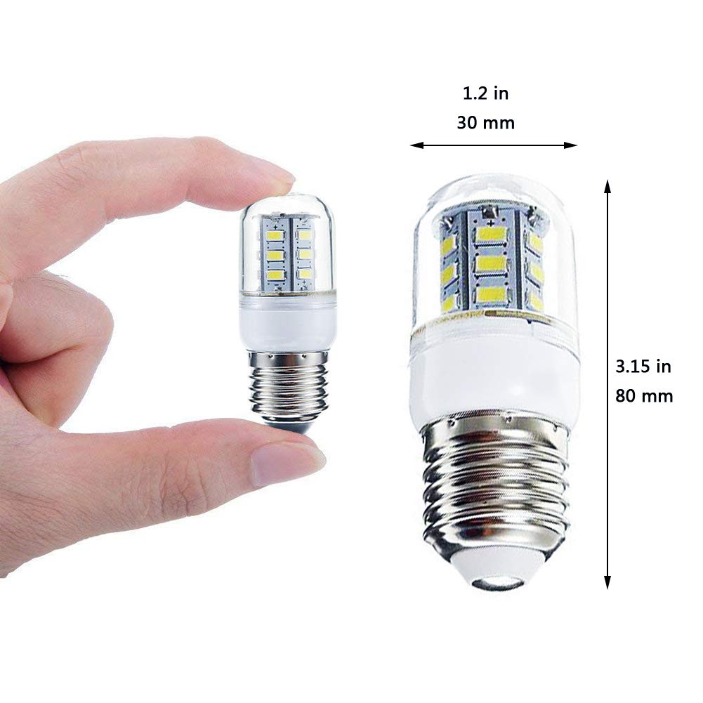 MaoTopCom 5W E26/E27 LED Bulb Corn Light Bulbs(5 Pack)- 5730 SMD 24 Leds Bulb Lamp 450LM Daylight White 6000K LED Corn Bulb Replacement for Home