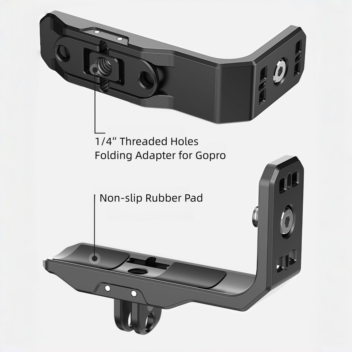 ROZOER Vertical to Horizontal Mount for Insta360 X5 X4 X3 - Magnetic Quick-Release Adapter, Comes with Adapter for GoPro and 1/4"-20 Threaded Holes