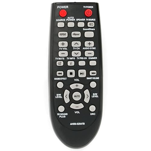 AH59-02547B Soundbar Remote Control Replacement fit for Samsung Sound Bar AH68-02644D-00 HW-F450 HW-F450ZA HW-FM45 HW-FM45C PS-WF450 HWF450 HWF450ZA