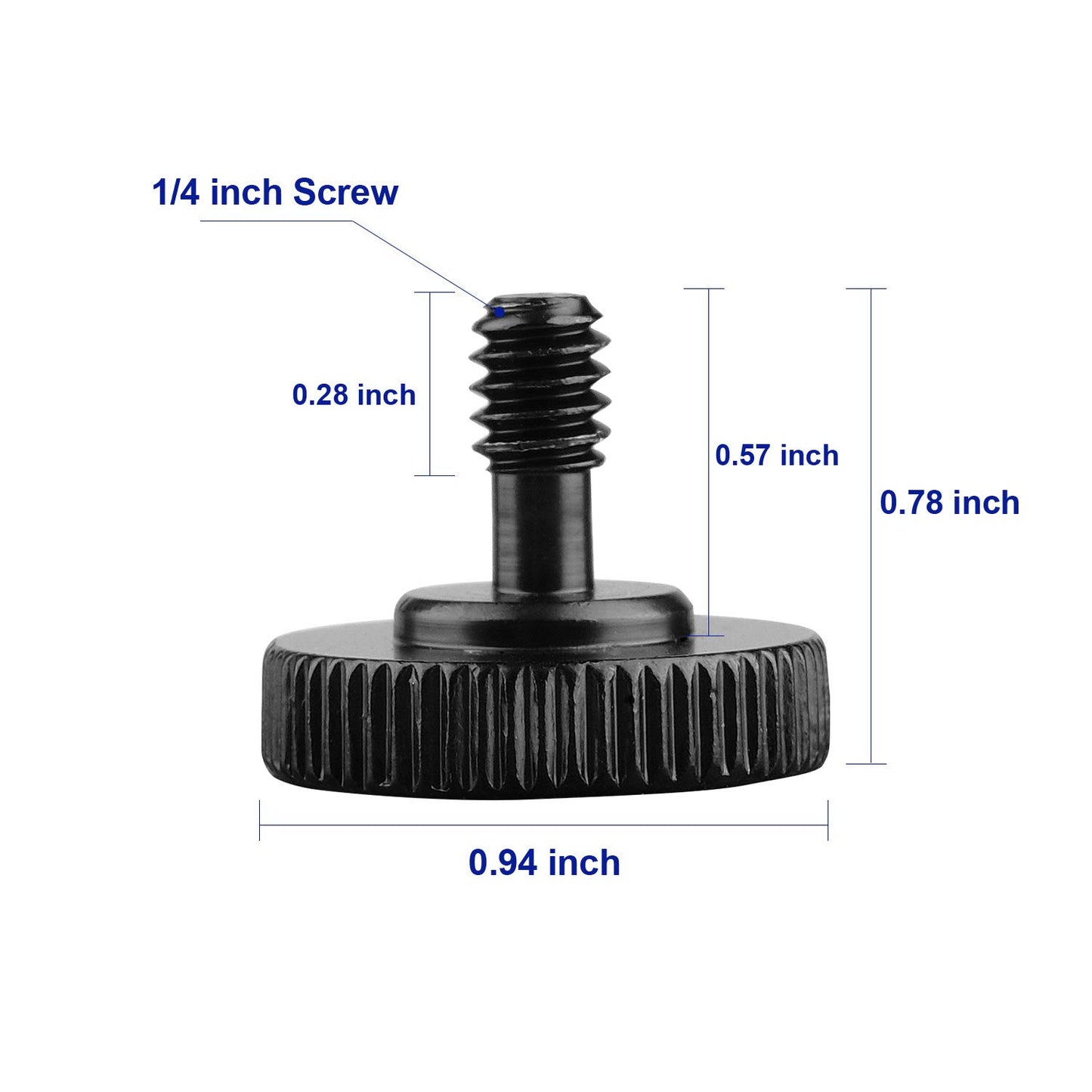 ChromLives Thumb Screw Tripod Quick Release 1/4" Thumbscrew L Bracket Screw Mount Adapter with Bottom 1/4"-20 Female Thread (2 Pack)