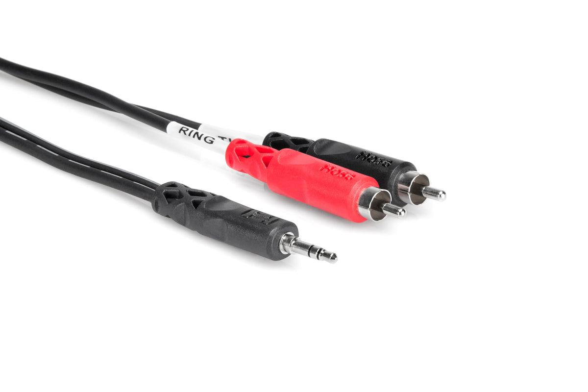 Hosa CMR-225 Stereo Breakout Cable - 3.5mm TRS Male to Left and Right RCA Male - 25 Foot
