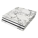 MightySkins Skin Compatible with Sony PS4 Pro Console - White Marble | Protective, Durable, and Unique Vinyl Decal wrap Cover | Easy to Apply, Remove