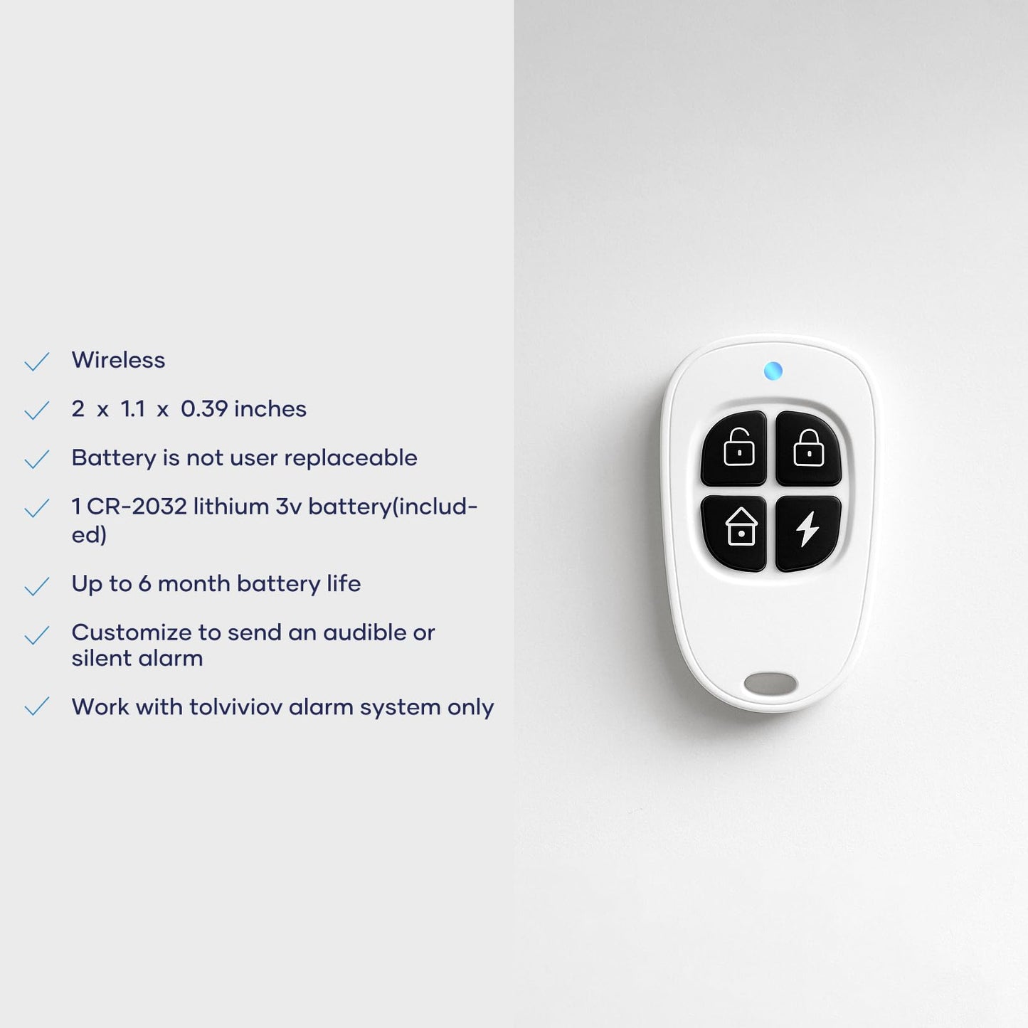 tolviviov Remote Control - Compatible with tolviviov Home Alarm System-HUB Needed
