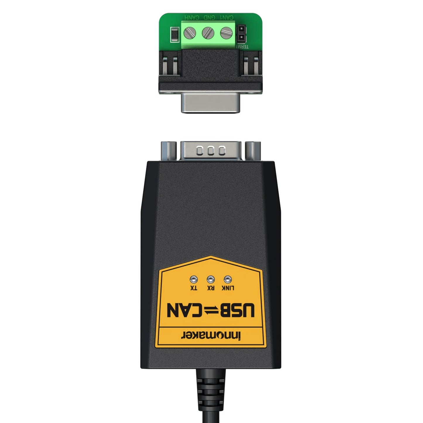 innomaker CAN DB9 120ohm Selectable Terminal, CAN DB9 Female to 3 pins Terminal (4 Pack)