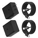 Samsung 60W PD Power Adapter-Low Standby USB-C Port Fast Charging Android Phone Charger Block Whit 10ft c to c Cables for Samsung Galaxy S26