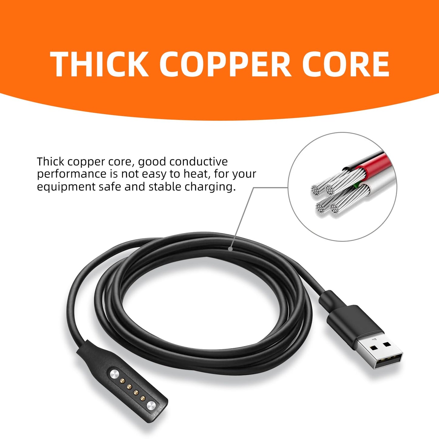 USB Charger Cable for Bose Frames Alto S M L, Bose Frames Rondo, Soprano, Tenor Audio Sunglasses Charger Charging Cord Replacement