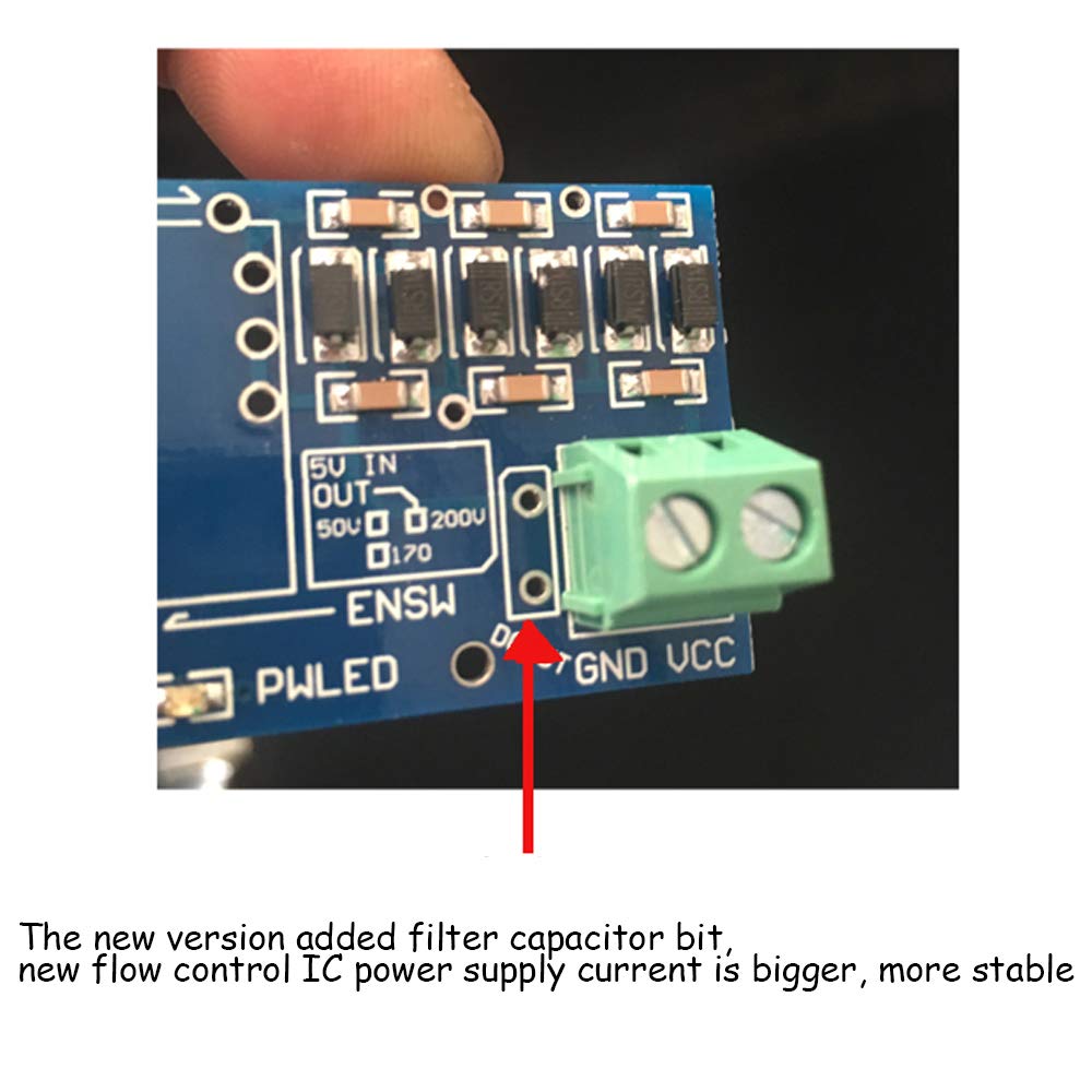 WSDMAVIS 1 Pcs DC-DC Boost Step up Converter Adjustable Power Module Input 5V-12V Output High Voltage 300V-1200V